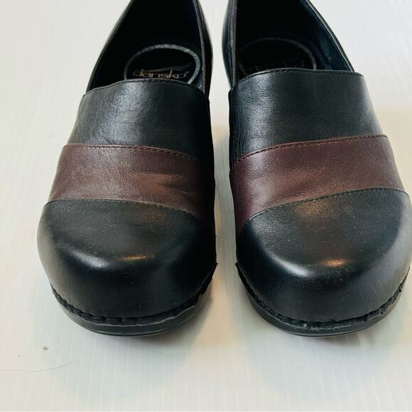 Dansko women’s tenley clogs slip on shoes black and brown size 38/ 7.5-8 - Picture 3 of 10